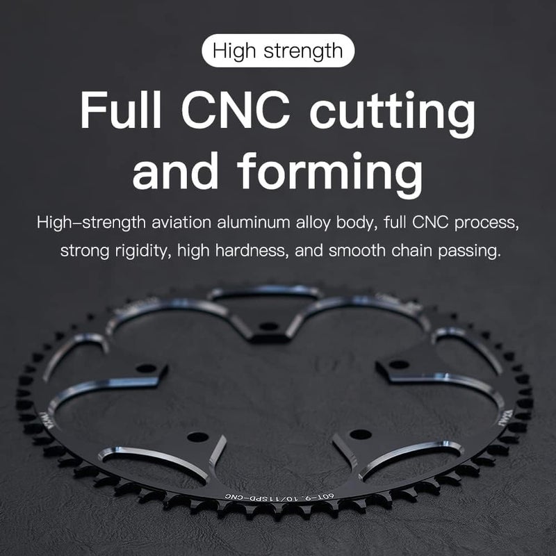 YBEKI 130BCD Chainring - CNC Machined 7075-T6 Aluminum Narrow-Wide Chainwheel for Road Bikes (38-60T Options) | 8-12 Speed Compatible | Ultra-Lightweight | Anti-Drop Design - Image 3
